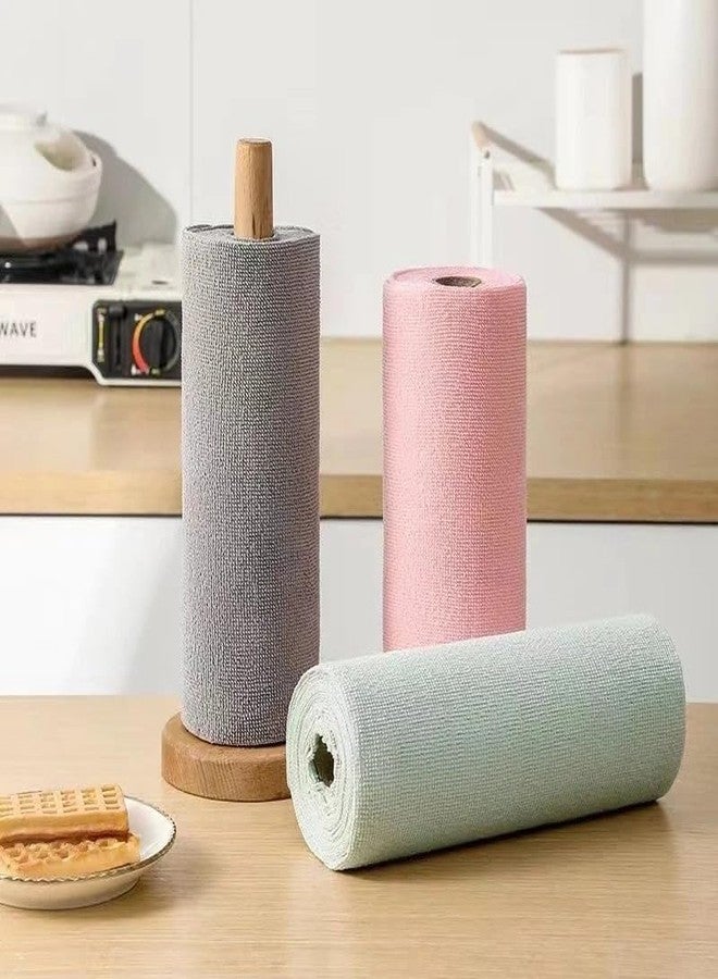 LANLOY Microfiber Cleaning Cloth Roll, 30 Pack Tear-Away Reusable Towels for Kitchen, Car, Garage & Home - Washable Paper Towel Alternative, Highly Absorbent, 26x26cm (Multicolor) - Image 1